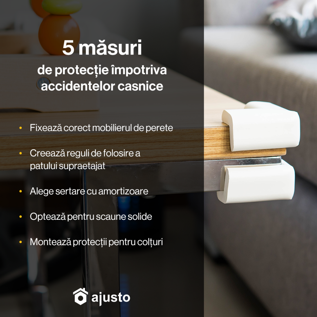 5 măsuri de protecție împotriva accidentelor casnice