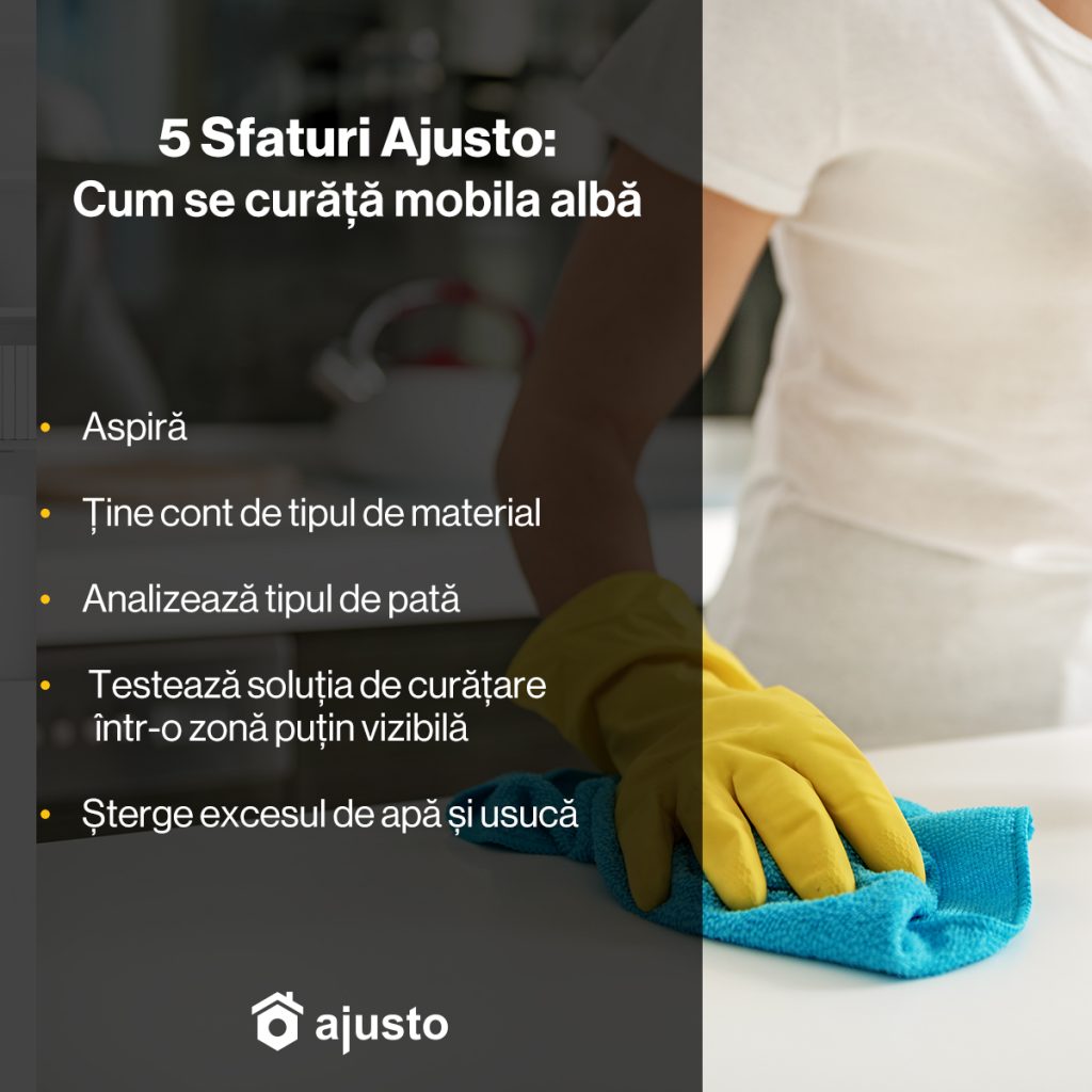cum se curata mobila alba