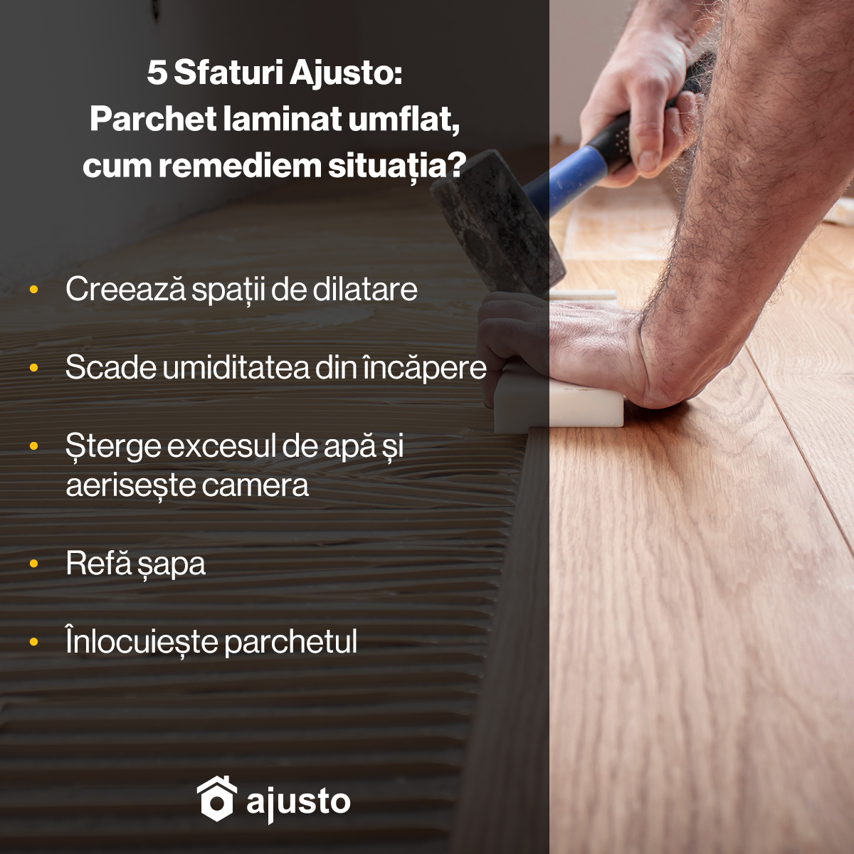 solutii parchet laminat umflat